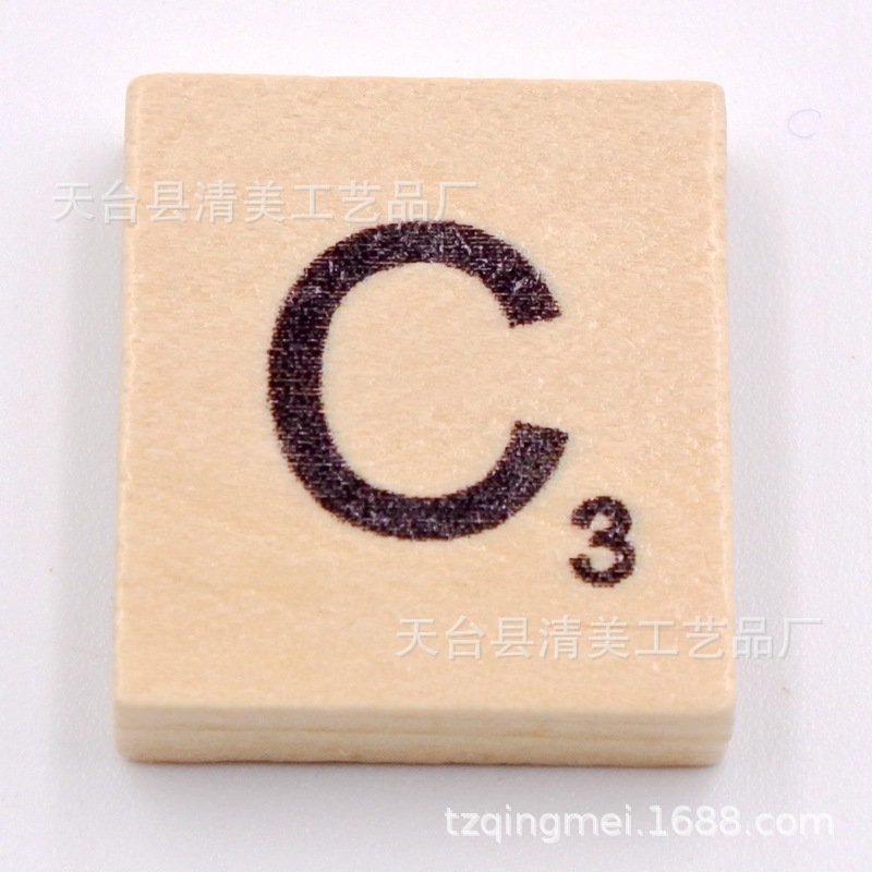 Cubo de pino 26 letras en inglés madera natural letras en inglés unidad 26 letras piezas de madera letras en inglés