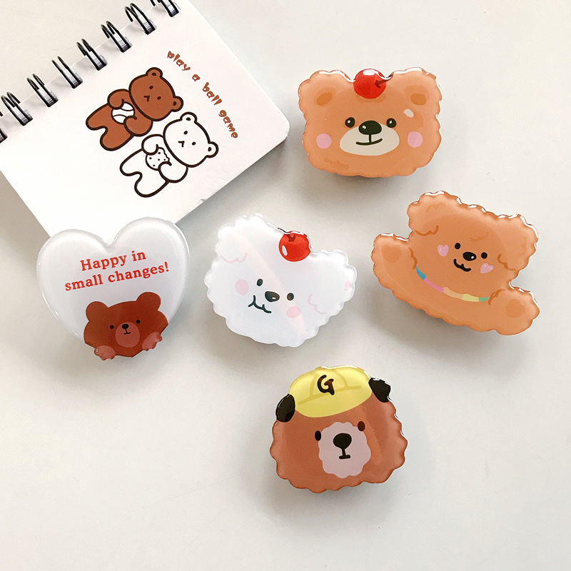 Bear, Heart Shape, Duck Pattern Bear Heart Shape Duck ABS Acrylic Cartoon Style Cute Universal Airbag Bracket