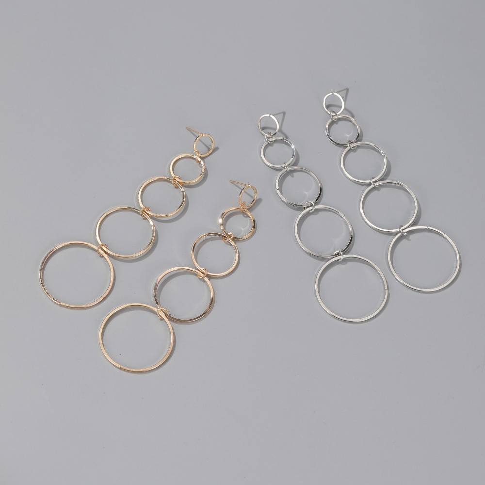 Simple Style Geometric Plating Alloy No Inlaid Earrings display picture 6