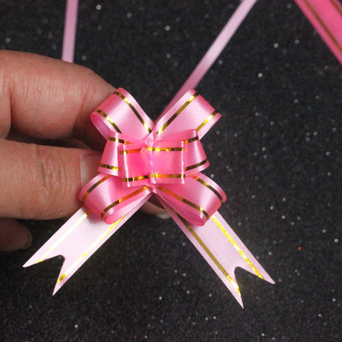 Festival supply wholesale bow-tied flowers, gift box packaging decorations, pull-out flowers, 18# gold edge rose hand-pulled flowers