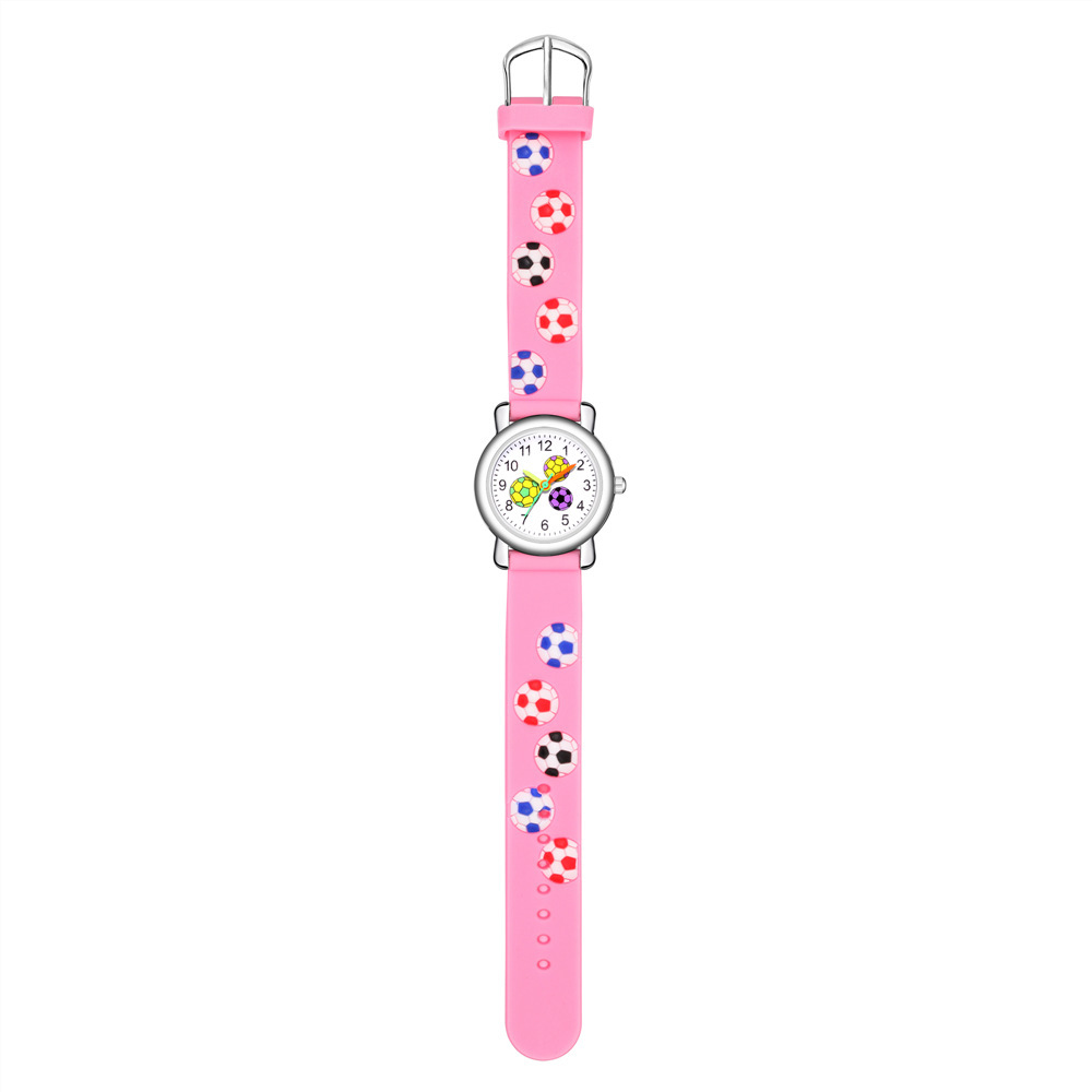 Montre De Dessin Animé Pour Enfants 3d Sculpture Flottante Bande Motif De Football Étudiant Montre Mignon Étudiant Cadeau Montre En Gros Nihaojewelry display picture 4