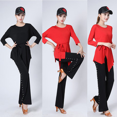 果果不不吉特巴舞蹈服裝新款上衣水兵舞廣場舞短袖衣服演出服中袖