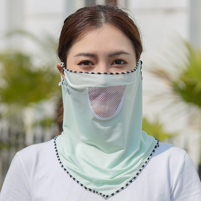 Triangular summer medical mask, thin scarf, veil, sun protection, with neck protection