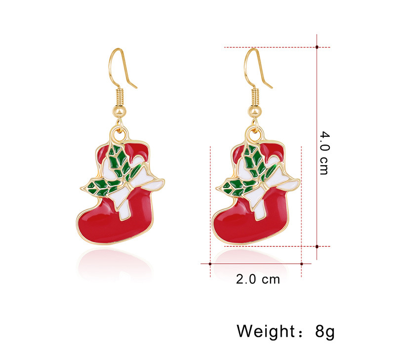 Wholesale Christmas Series Fashion Alloy Drip Boots Earrings For Women display picture 1