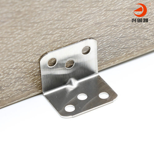 Thickened stainless steel right-angle corner bracket L-shaped bracket fixing sheet kitchen cabinet wardrobe fixing connecting part corner bracket wholesale