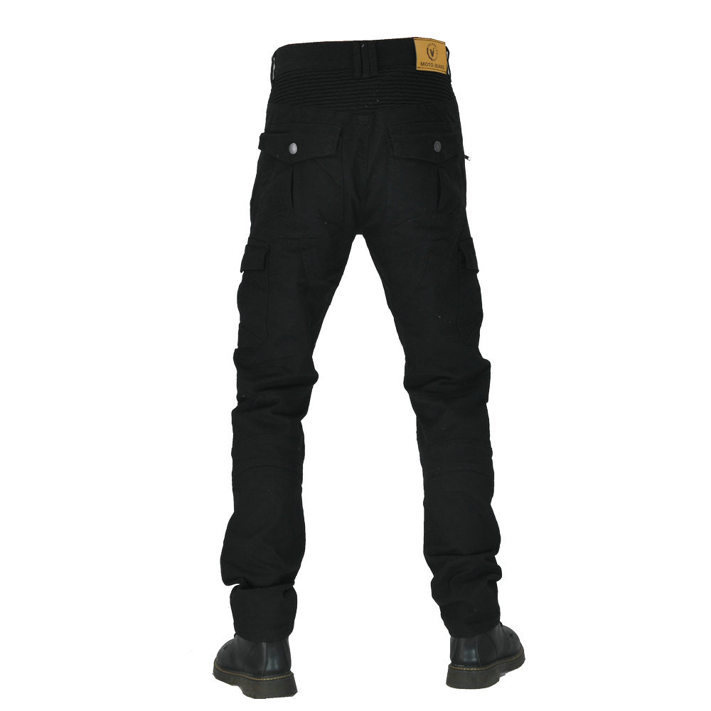 Pantalones de montar a caballo de la motocicleta directa de la fábrica pantalones vaqueros de los hombres resistentes a la caída de la carretera verano cuatro estaciones pantalones casuales de la motocicleta pantalones elásticos