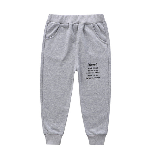 Children's sports pants, casual pants, autumn and winter new children's pants, cotton sweatpants, small and medium-sized boys' pants, Korean style trendy one-piece drop shipping