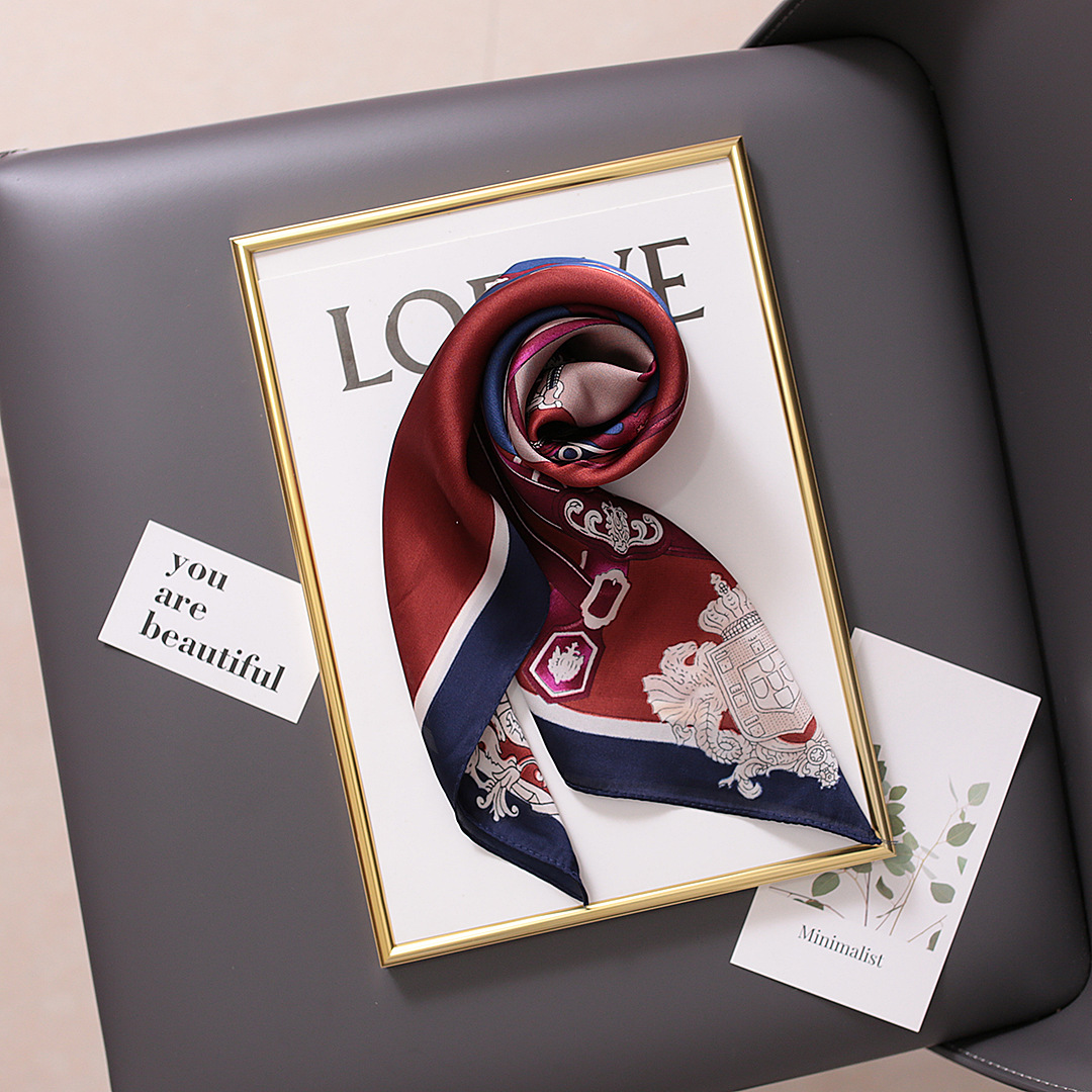Versatile Imitation Silk Scarf For Women Korean Style Spring_voghion.com