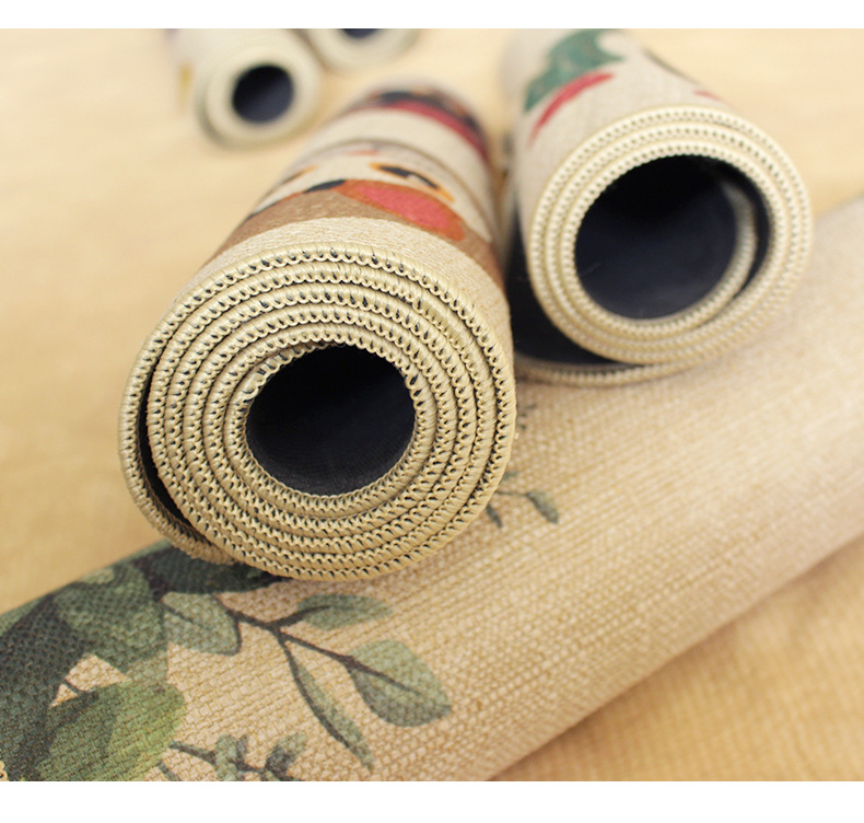 亚麻地毯地垫,北欧抽象,卧室书房客厅沙发垫,地毯地垫,进门地垫地毯