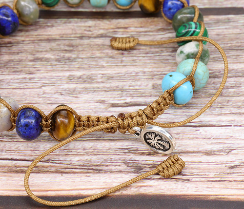 Cross-border colorful emperor stone braided bracelet turquoise bracelet yoga bracelet