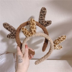 Korean cute deer horn hair clip for women, face-washing hair tie, simple and ultra-cute, popular and trendy head accessories
