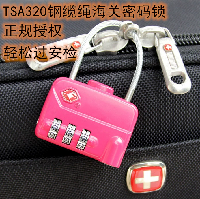TSA320 стальной канатный таможенный кодовый замок JASI, висячий кодовый замок из цинкового сплава для таможенной безопасности