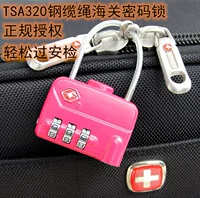 TSA320 стальной канатный таможенный кодовый замок JASI, висячий кодовый замок из цинкового сплава для таможенной безопасности