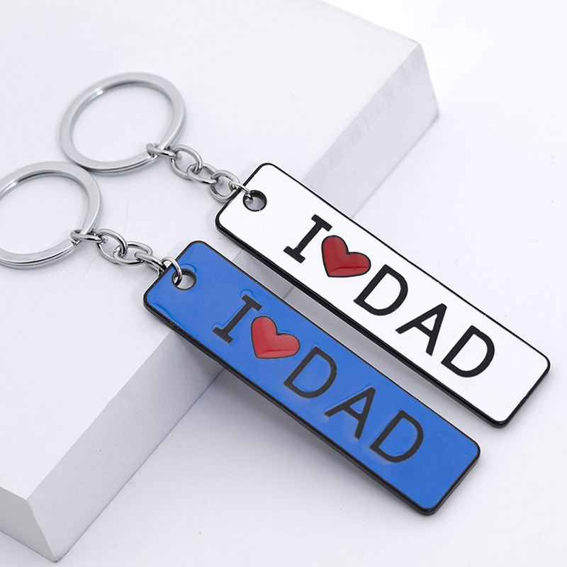 Double-sided Lettering Long Tag Keychain display picture 14