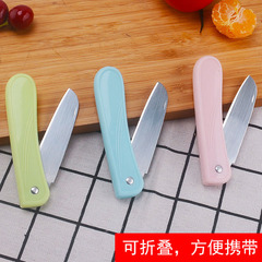 Folding fruit knife, peeler, convenient peeling tool, mini Nordic color household fruit knife, small knife, stainless steel knife
