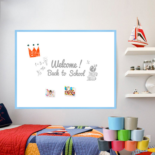 Rubber magnetic self-adhesive decorative edge strip, anti-collision glass belt line sticker, colored crystal PVC sticker soft whiteboard edge frame