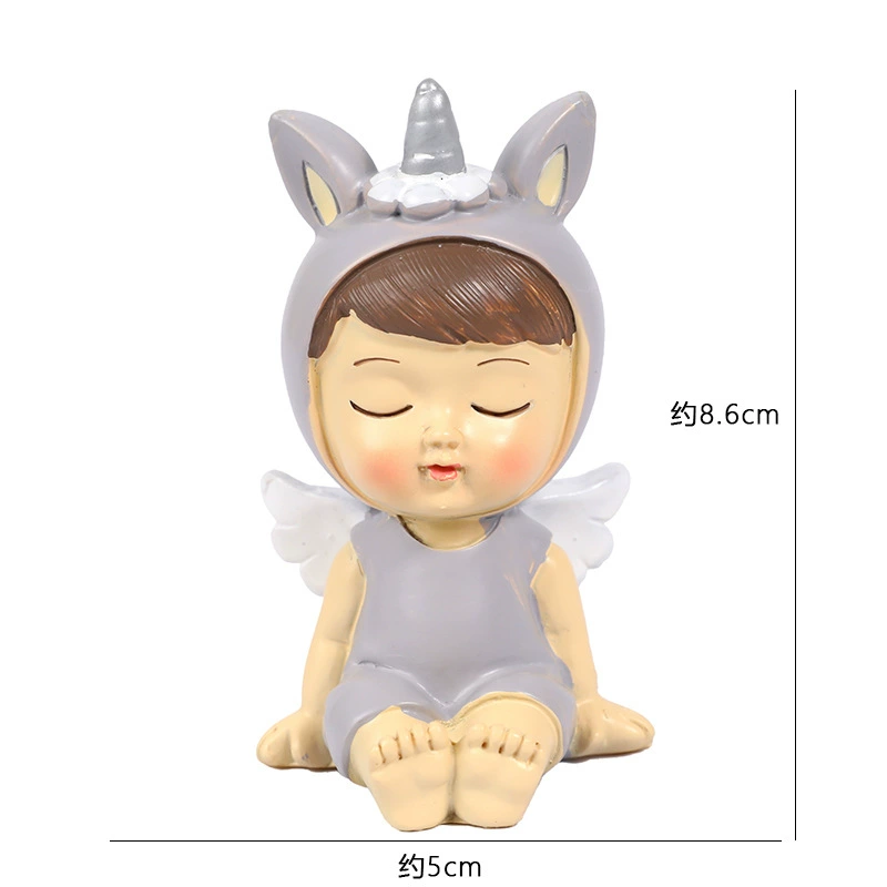 Cake decoration cartoon antlers unicorn baby cute elves excavator baby wild birthday cake ornament