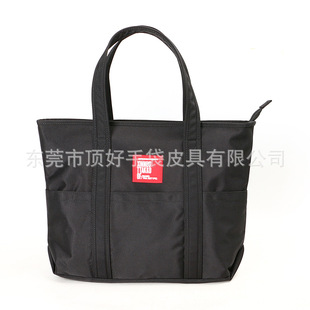 New Black RPET Fabric Satchel Shopping Bag Waterproof and Wear-resistant RPET Recycled Material Handbag Manufacturer Customization