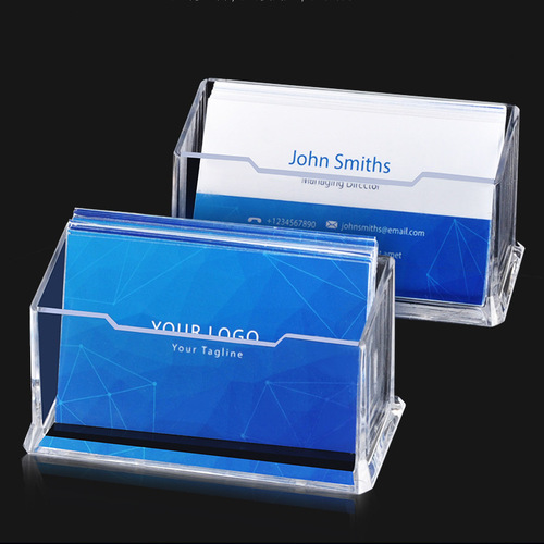 Transparent single-layer plastic business card holder for exhibition business desktop business card box simple double-layer three-layer business card holder card holder