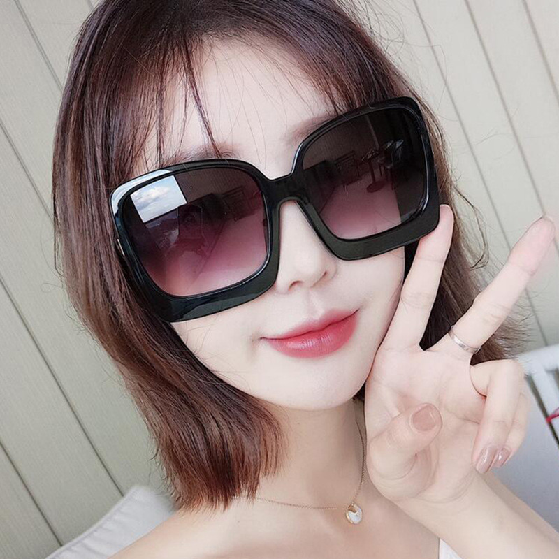 Tiktok, Fashion, Big Frame, Red Sunglasses, Big Face, Thin, Unique, All