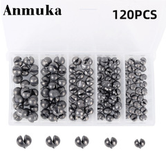 120隻裝咬鉛套裝 開口咬鉛裸圓開口鉛筏釣夾鉛漁具鉛墜