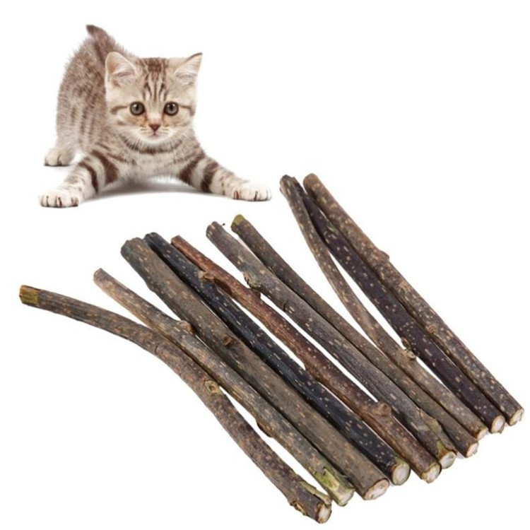 天然木天蓼棒 10根猫咪用品 猫咪抓咬棒 猫咪玩具棒 实惠装猫玩