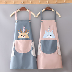 Korean version of printed logo apron for home kitchen waterproof apron waiter workwear printed manufacturer