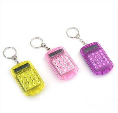 Compact Keychain Calculator Flip Battery Replaceable Calculator 8-bit Advertising Mini Calculator Factory Sales