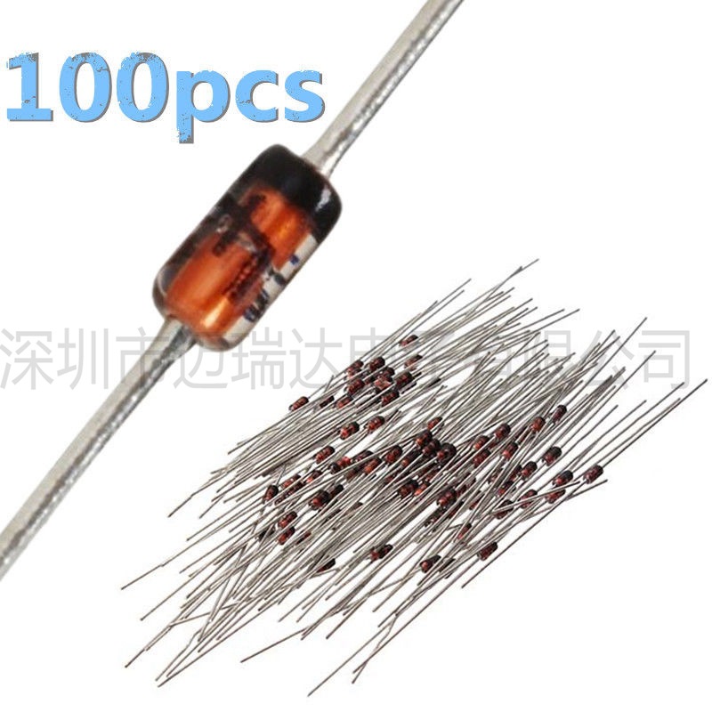 100只 1N4148 DO-35  开关二极管