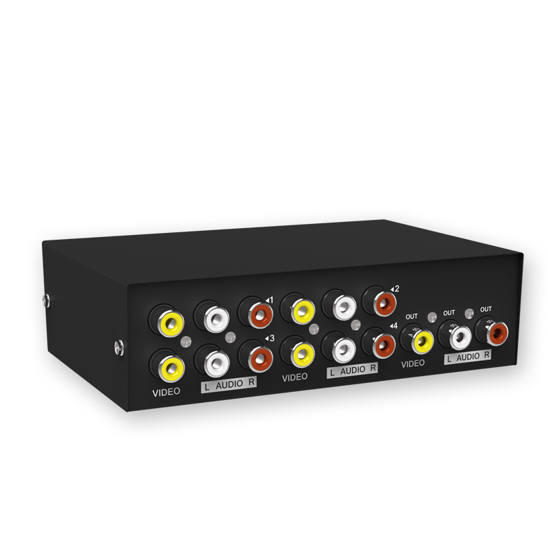 MT-Vicom MT-431AV 4-port AV switch, four-in-one-out, three-lotus, 4-in-1 audio and video switch
