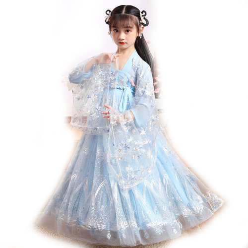 Children Chinese Hanfu fairy dress girl Gu Chaoxian full chest Ru skirt snow Qiyuan elegant Fairy Princess Dress Tang Dynasty