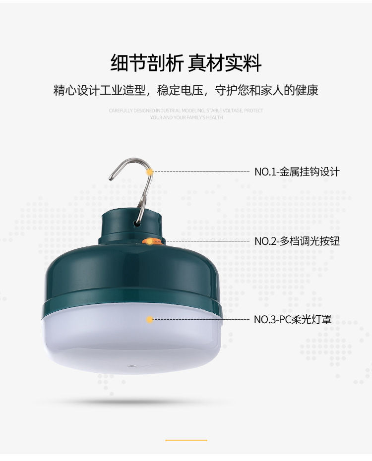 方便随身携带充电停电应急灯夜市地推灯带吸铁石灯户外露营灯超亮详情9