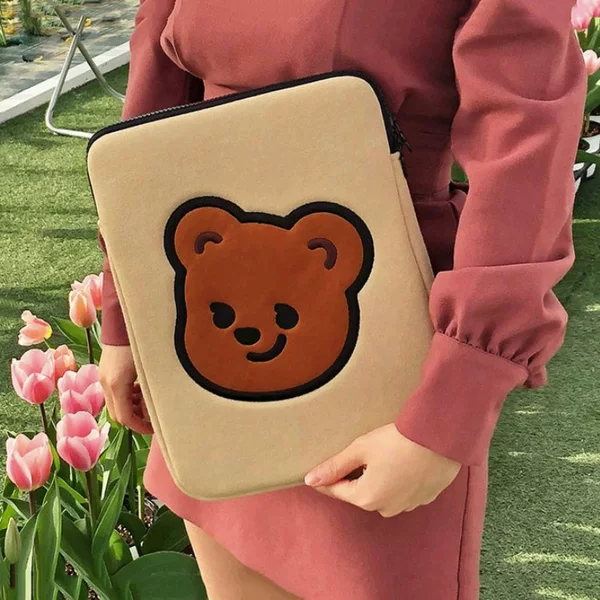 Japanese and Korean ipad tablet computer protective case drop-resistant waterproof tablet storage bag cute cartoon computer liner bag