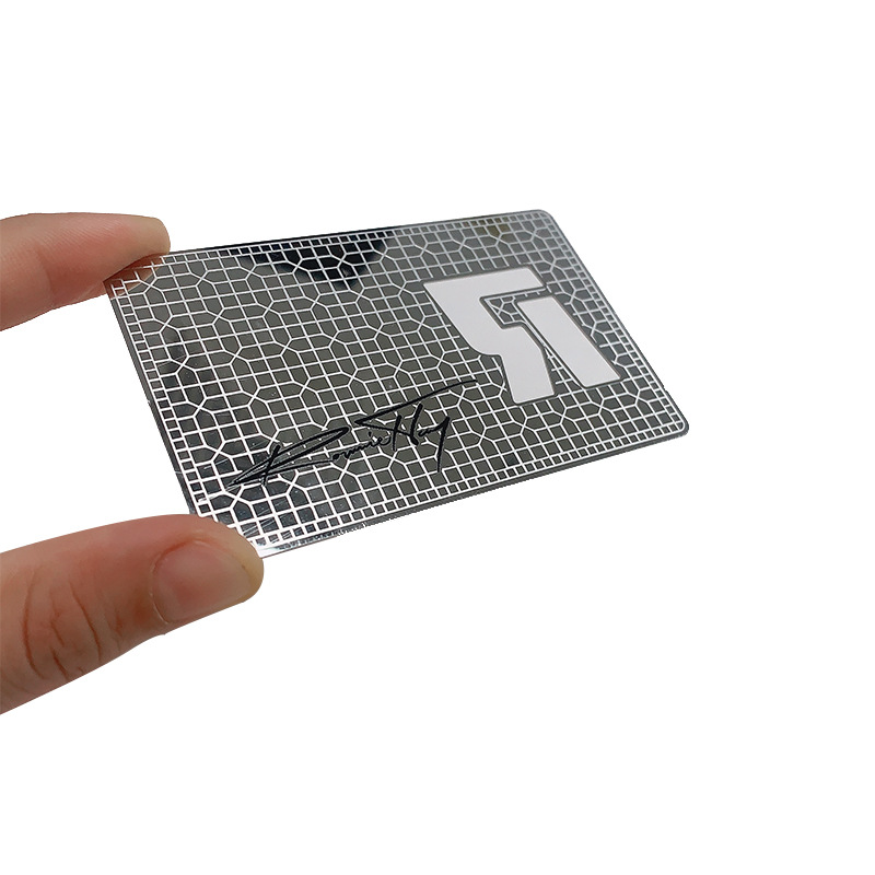 不锈钢电镀金银精美名片黑色拉丝个人名片哑黑腐蚀底纹丝印内容