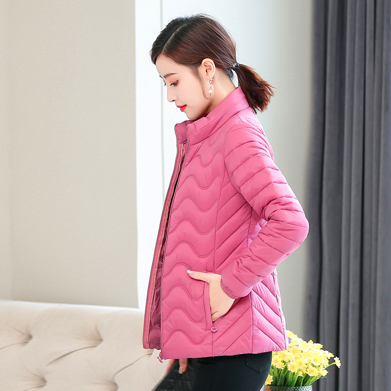 棉衣女新款韩版时尚短款修身轻薄款羽绒棉服女士保暖外套一件代发