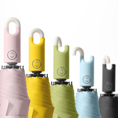 全自动八骨黑胶雨伞晴雨两用太阳伞批发定制LOGO广告便携遮阳伞