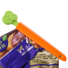 韓国式5個入りニンジンシールクリップ食品袋シールクリッププラスチック漫画スナック袋シールクリップ磁石