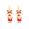 Earrings, small bell for elderly, Christmas set, suitable for import, 3 piece set