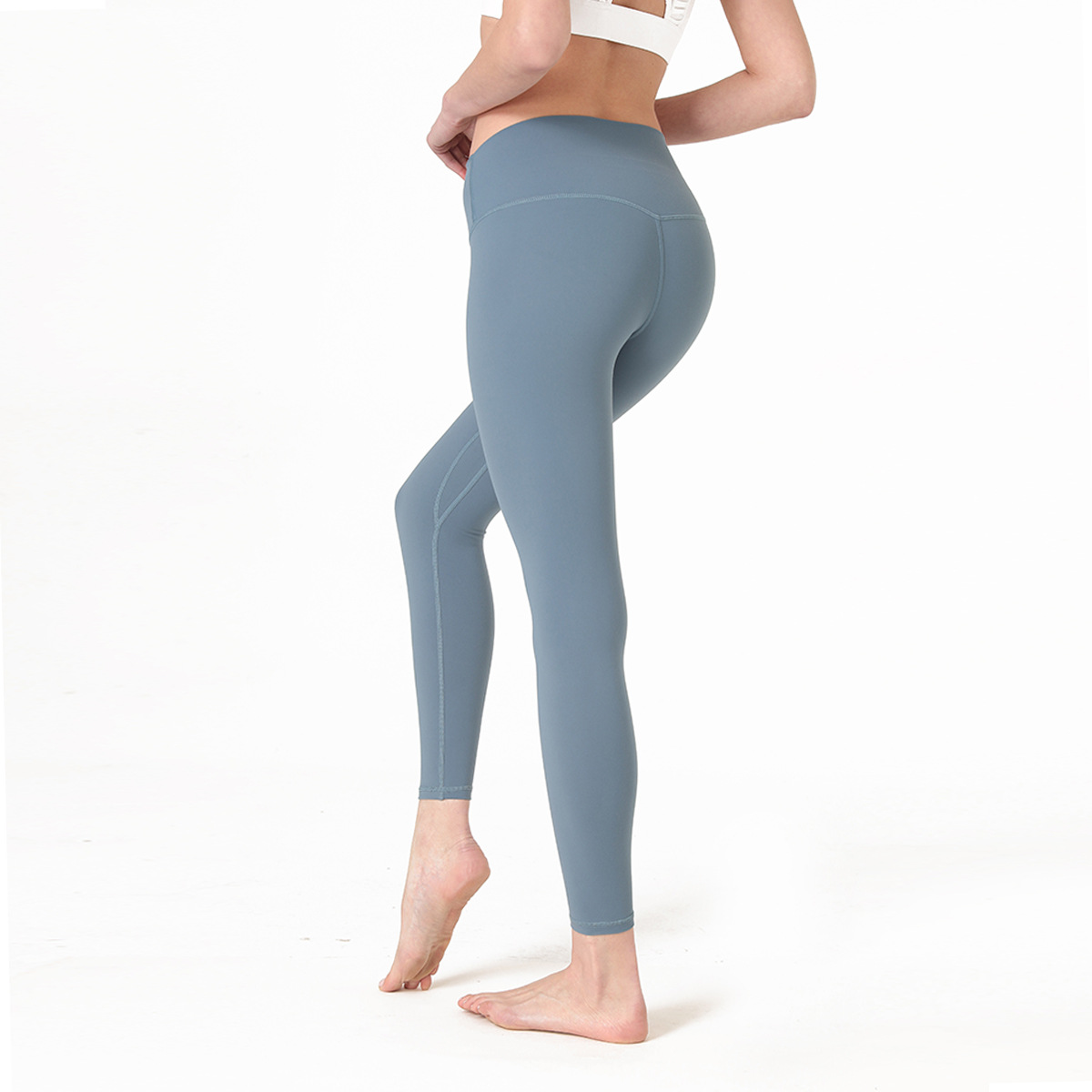 nude high waist tight elastic fitness pants NSNS22027