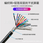 9芯线 9芯双屏蔽线 24AWG镀锡无氧铜导体 屏蔽线缆散线串口控制线