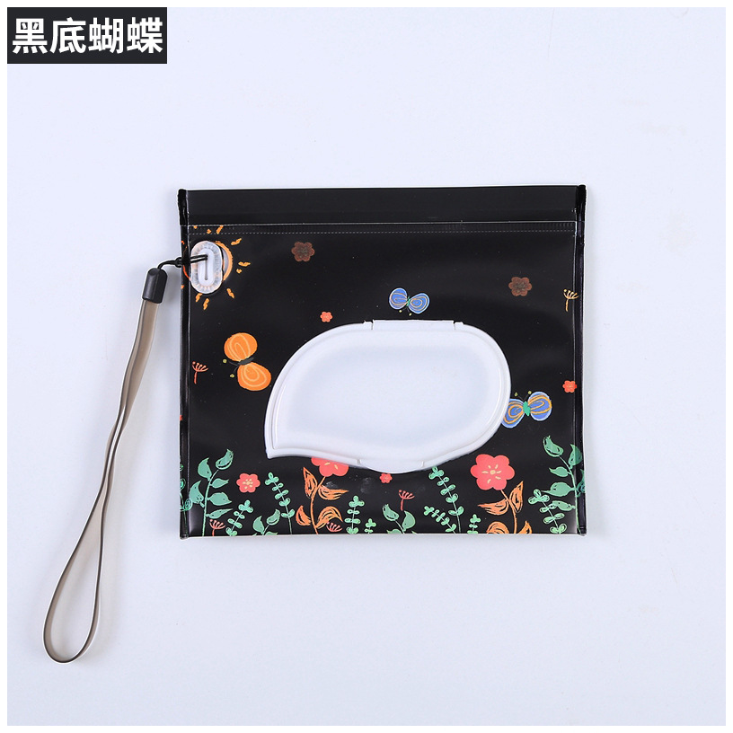 En stock EVA bolsa de tejido húmedo creativo Ventana de extracción de tejido húmedo bolsa de embalaje con tapa necesidades diarias bolsa de embalaje se puede personalizar