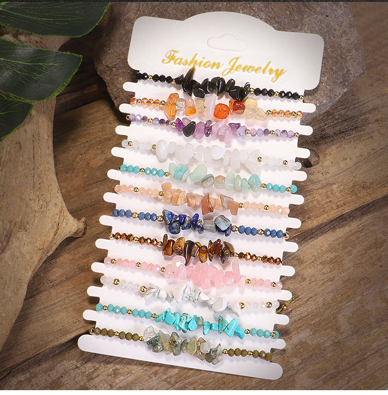 Fashion Solid Color Natural Stone Beaded Bracelets display picture 3