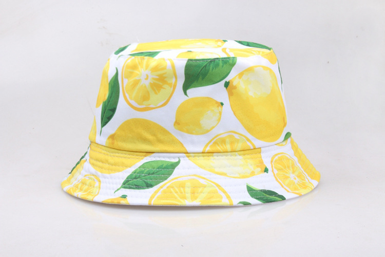 Unisex Casual Simple Style Lemon Wide Eaves Bucket Hat display picture 6