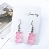 Brand cartoon transparent Japanese earrings for elementary school students, with little bears