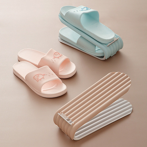 Storage shoe rack simple adjustable dustproof shoe holder door shoe cabinet storage magic plastic shoe rack
