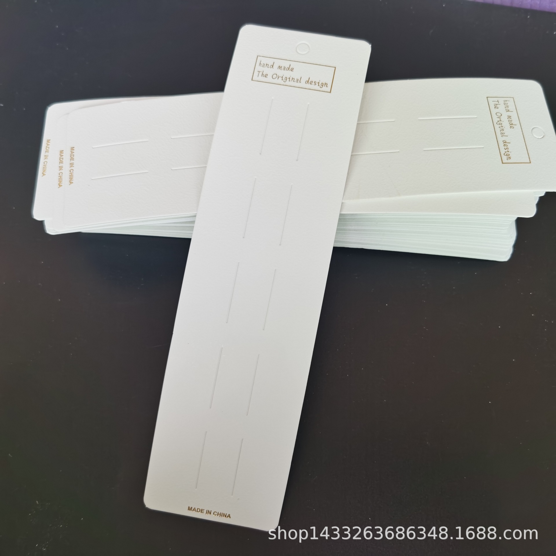 韩版饰品包装卡纸卡发夹卡长卡5卡口DIY手工饰品包装材料6.5*24cm