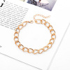 Accessory, fashionable metal retro trend ankle bracelet, European style, punk style, simple and elegant design