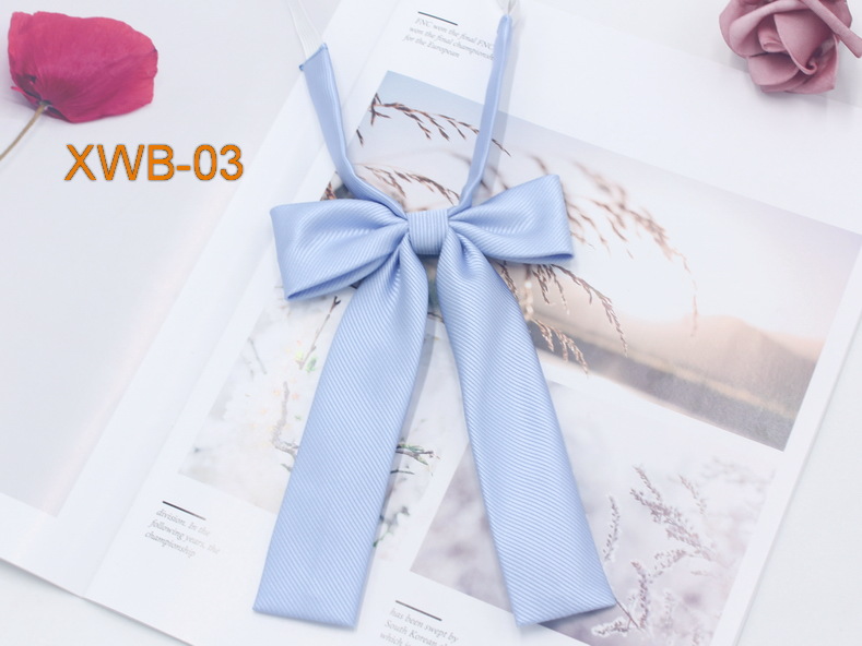 Pajarita de mango largo pequeño de sarga de color sólido, pajarita, punto de flor al por mayor, traje de marinera casual coreano para mujer, pajarita uniforme JK