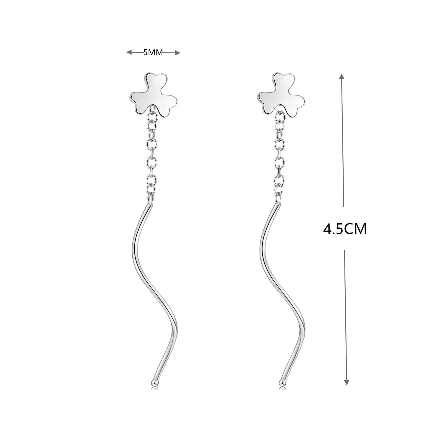 4g Weight 925 Sterling Silver Ear Needle Material Ear line Classification 1 Pair Quantity Holiday, Daily Occasion 925 Sterling Silver Material Geometric, Star, Heart Shape Pattern Women's Gender Casual, Simple Style Style 1 Pair 925 Sterling Silver Geometric Star Heart Shape Ear Line 10