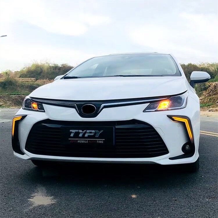 适用于丰田19-20款卡罗拉专用LED日间行车灯三色流水改装前雾灯|ru